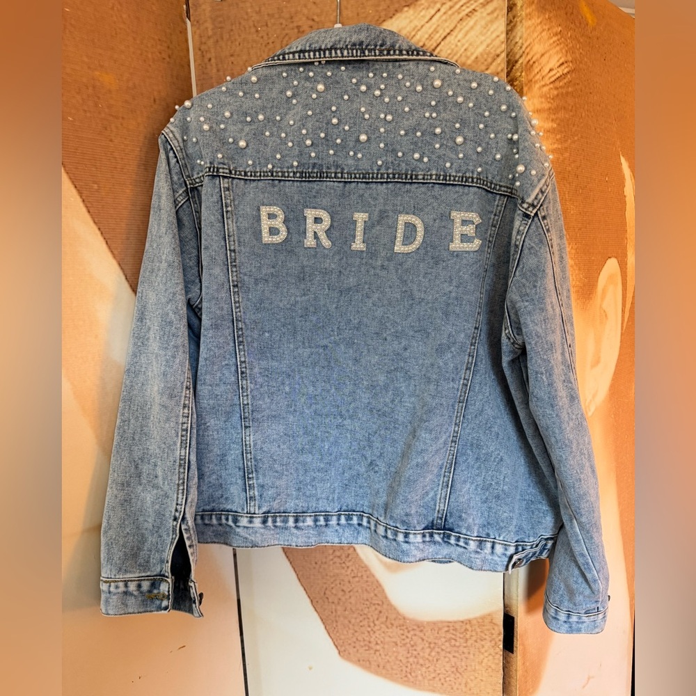 Pearl Embellished Denim Jacket
